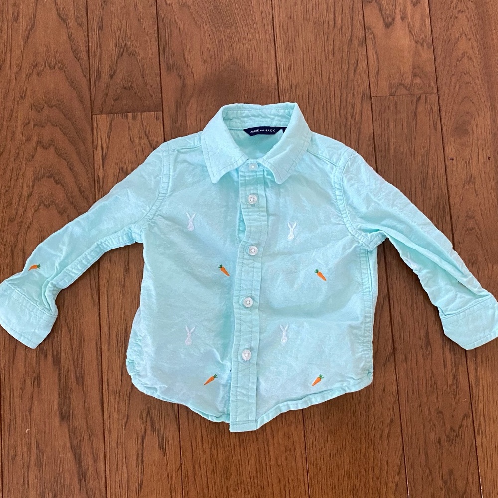 Janie and Jack Easter Button Up Shirt (6-12 Months)